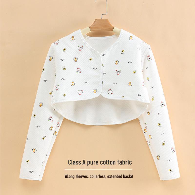 Pure Cotton Postpartum Shoulder Protector: Long Sleeve Warm Shawl for Pregnant Women and New Mothers.