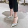 Luxury Rhinestones Sequined Ankle Strap Women Pumps Elegant Stiletto High heels Spring Summer Crystal Wedding Prom Shoes
