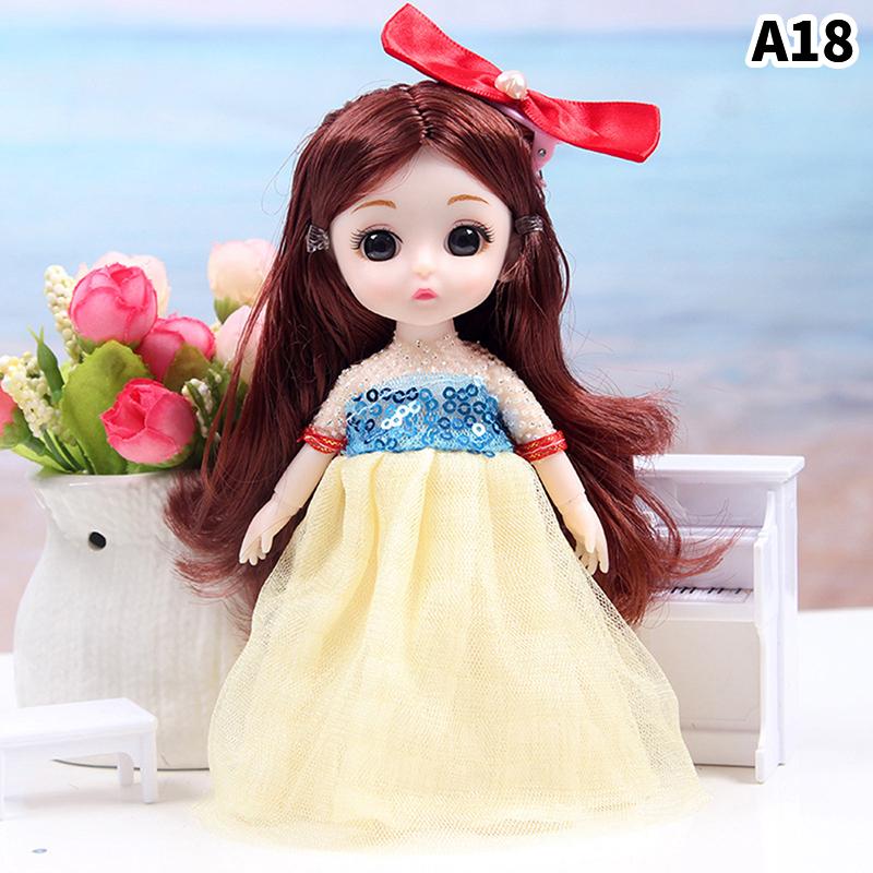 17cm Doll with Clothes Shoes DIY Movable Joints Princess Figure Gift Toys