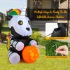 5 FT Tall Halloween Inflatable Skeleton Unicorn Light Up Outdoor Blow Up Decoration LED Scary Halloween Decor Yard Lawn Garden