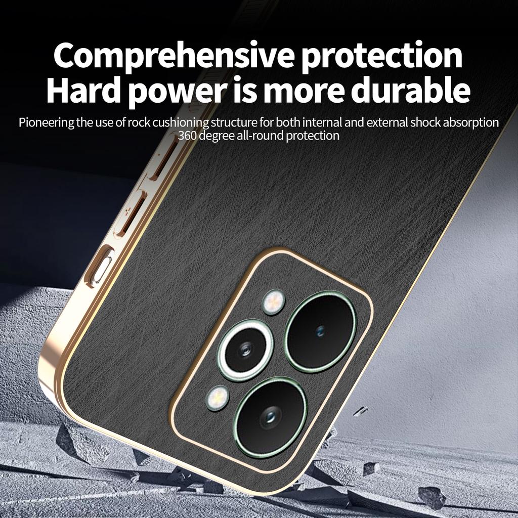 For Realme 15 Pro 5G Case Electroplating Silk Texture PU+TPU Phone Back Cover