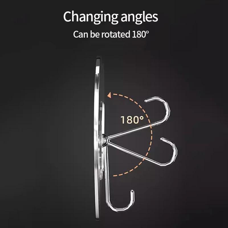 Heart Shape Transparent Hooks Non Punching Plastic Love Hangers Holder Self Adhesive Key Towel Multi-Purpose Hooks Storage Rack