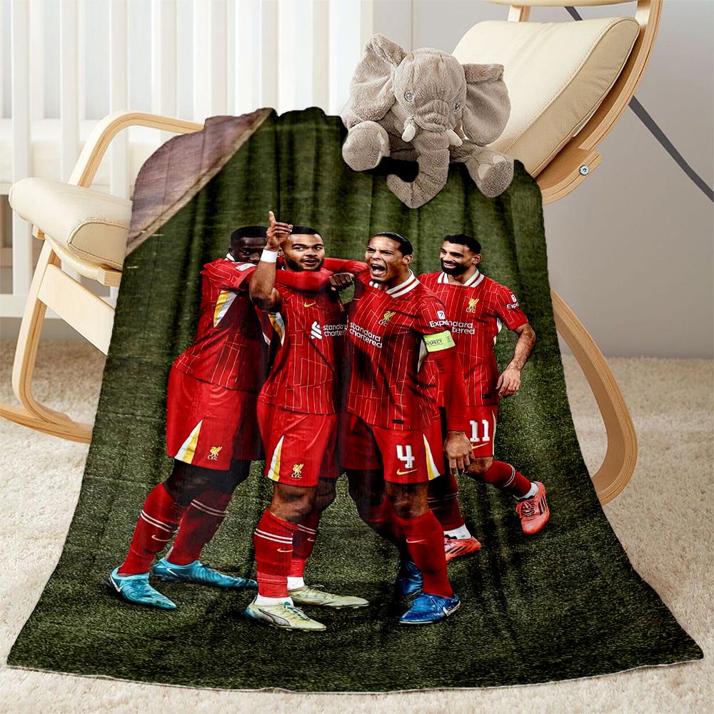 Coperta Morbida Calda Accogliente del Liverpool Football Club Ottima per Sedia da Ufficio Sedia Letto Per Tutte le Stagioni Arredamento Elegante Regalo per Viaggi Casa Compleanni