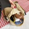 Mini Canvas Crossbody Pouch Fashion Lightweight Vertical Shoulder Bag for Women Versatile Everyday Small Square Bag