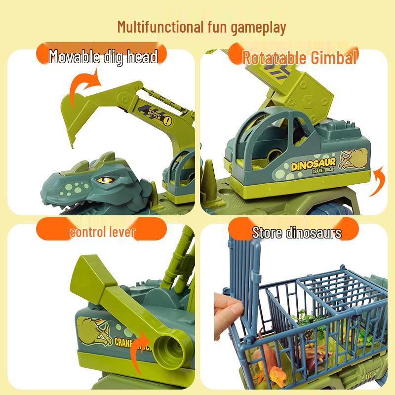Dinosaurier Bagger Spielzeug: Tyrannosaurus Rex Transportfahrzeug für Kinder