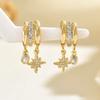 Sparkling Star Charming Earrings Crystal Drop Dangle Earrings Women's Evening Events & Year-Round Wear Chic Jewelry