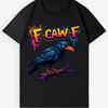 Retro Funny Washed Graphic T-Shirt F-CAW-F Crow Meme Bird Lover Edgy Casual Tee