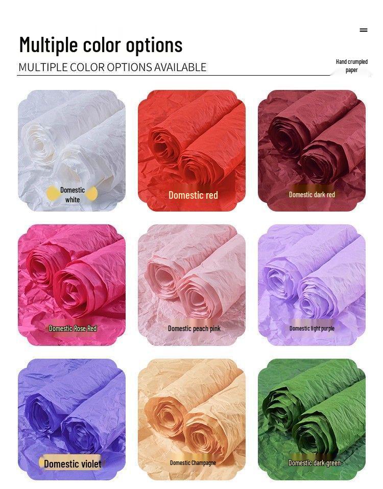 1.2m Wedding Hand-Rubbed Butterfly Pleated Crepe Paper Sheets for Floral Art