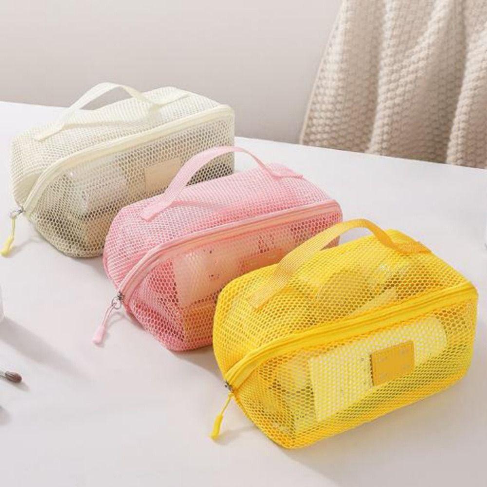 10 Colors Mesh Makeup Bag Multifunction Lipstick Organizer Bags Ladies Toiletry Storage Bag