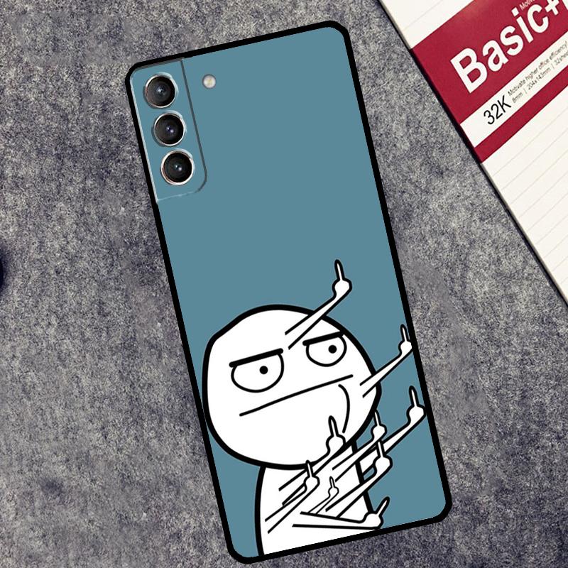 Funny Man Middle Finger Case For Samsung Galaxy S26 S25 S24 Ultra S20 FE S21 S22 S23 Plus S10 S25 FE Cover Couqe