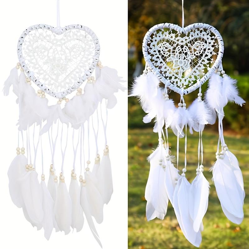 2D Bohemian-style dreamcatcher - Feather tassel decorated wind chimes, home decor, Christmas, Valentine's Day