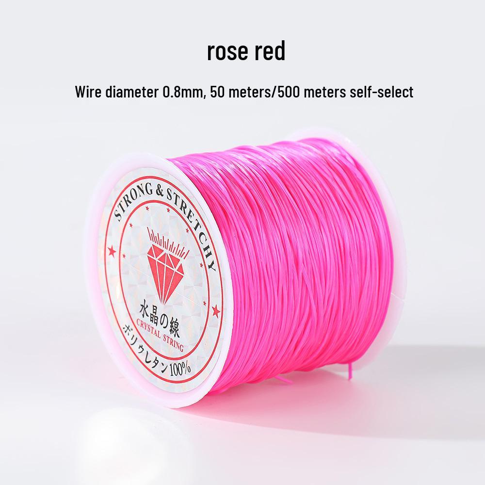 0,8 mm Elastisk Spandexsnöre, 50 m - Idealisk för DIY-armband, vävning och pärlbroderi