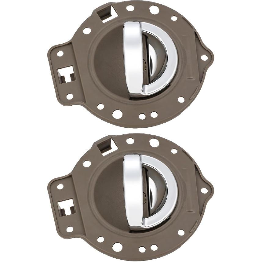 

LUJUNTEC Interior Door Handle - Front Rear Driver Left Side, Khaki & Chrome Direct Replacement for 2006-2010 for Jeep for Commander, Replaces OE