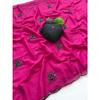 NUOVO LANCIO | Saree Morbido di Seta Georgette Rich Star con Ricami Floreali e Bordatura Intagliata