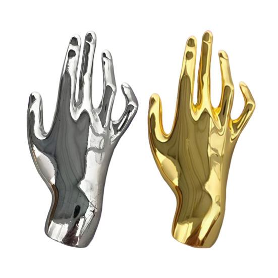 1/2 st Retro Brosch Hip Hop Stil Handdesign Metallbrosch Ryggsäck Klädnål Smycken Gåvor Speciellt Tillfälle Accessoar