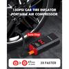 Tire Inflator Portable Air Compressor Povasee 150PSI Portable Air Pump for Tires Cordless Car Tire Inflator with LCD Display