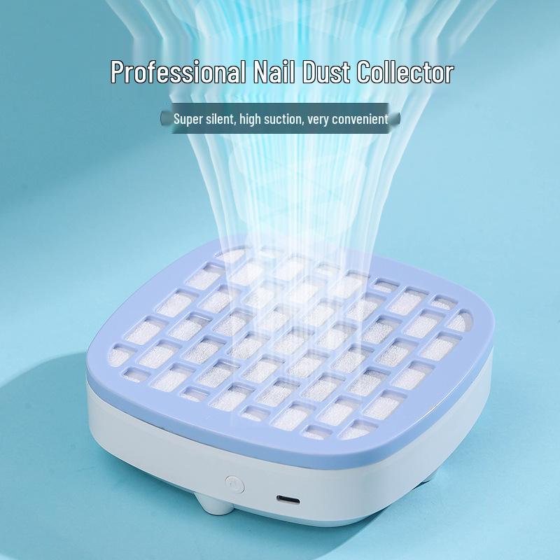 Compact Silent High-Suction Nail Dust Collector with Filter Cotton