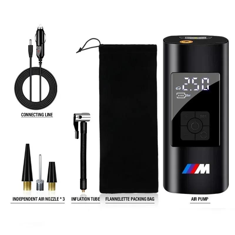 Car Tire Inflator Smart Digital Inflatable Pump Emblem Car Goods For BMW F10 F11 F12 F07 F01 F02 F30 F35 F34 F36 4 5 GT E39 E46
