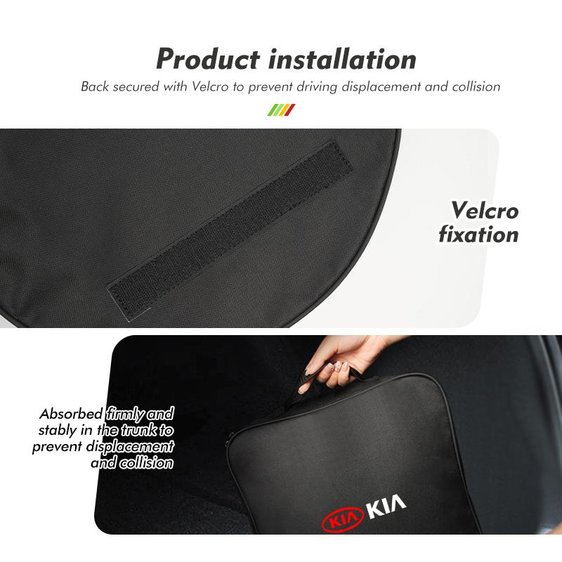 CAONU1 For KIA Car Charge Cable Case Organiser Waterproof Charging Gun Storage Bag K5 K2 Rio Optima Sportage Venga Sorento Stonic Forte