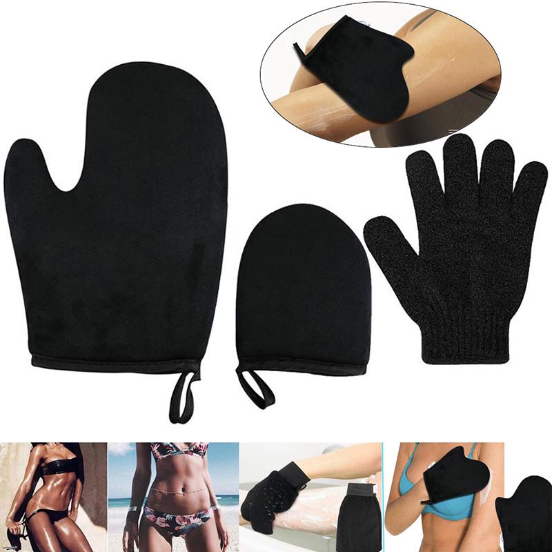 3 Stück Körperreinigungshandschuh Wiederverwendbarer Körper Selbstbräuner Applikator Bräunungshandschuhe Creme