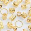 40/80Pcs Hollow Out Hair Ring Dread Locks Hair Braiding Dreadlocks Beads Hair Accessories Metal Cuff Clip Gold Silver Hair Braid