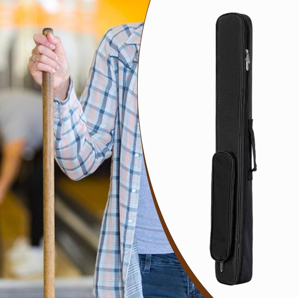 Billiards Pool Cue Case with Handle Storage Pouch for Club Traveling Outdoor black