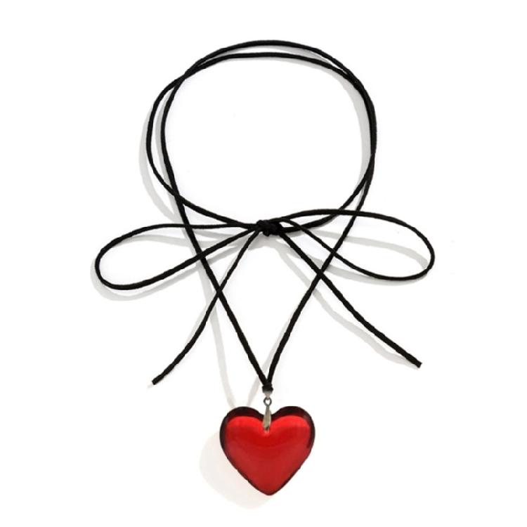 Goth Love Heart Clavicle Chain Women Girls Wedding Jewelry Party Birthday Gift