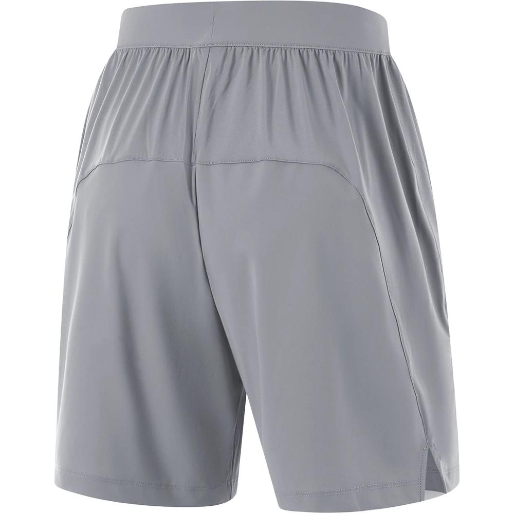 Li Ning Wade Series Solid Color Mid Waist Comfortable Breathable Straight Leg Sports Shorts Men shorts Shadow-Gray AKYU351-1