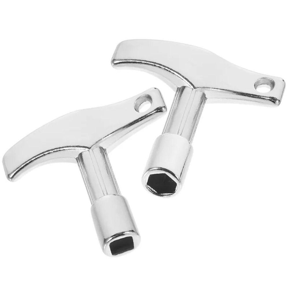 2PCS Zinc Alloy Drum Keys Square/Hexagonal Drum Key Tuner Practical Acoustic Drum Tools