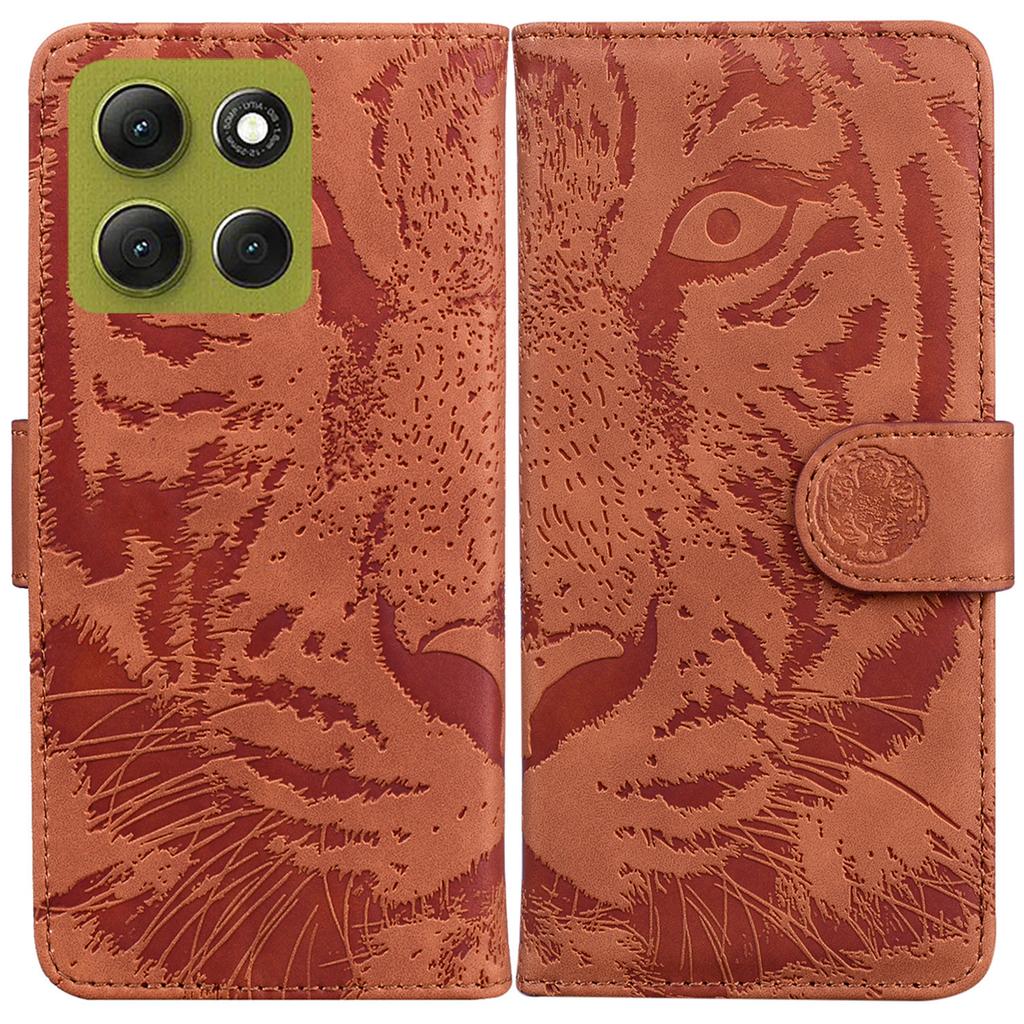 For Motorola Moto G86 5G Case Tiger Imprint Leather Wallet Phone Cover