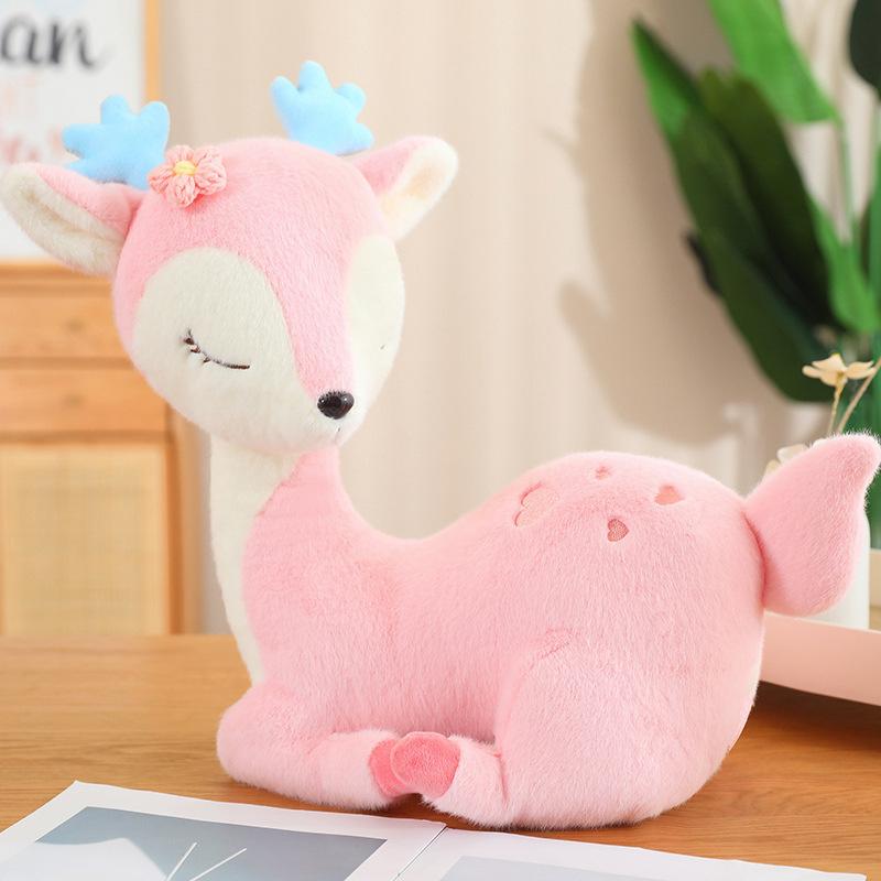 

Animal Plush Deer Toy Doll Decorative Gift Cute Design Comfortable Soft And 35cm/13.78in рожевий