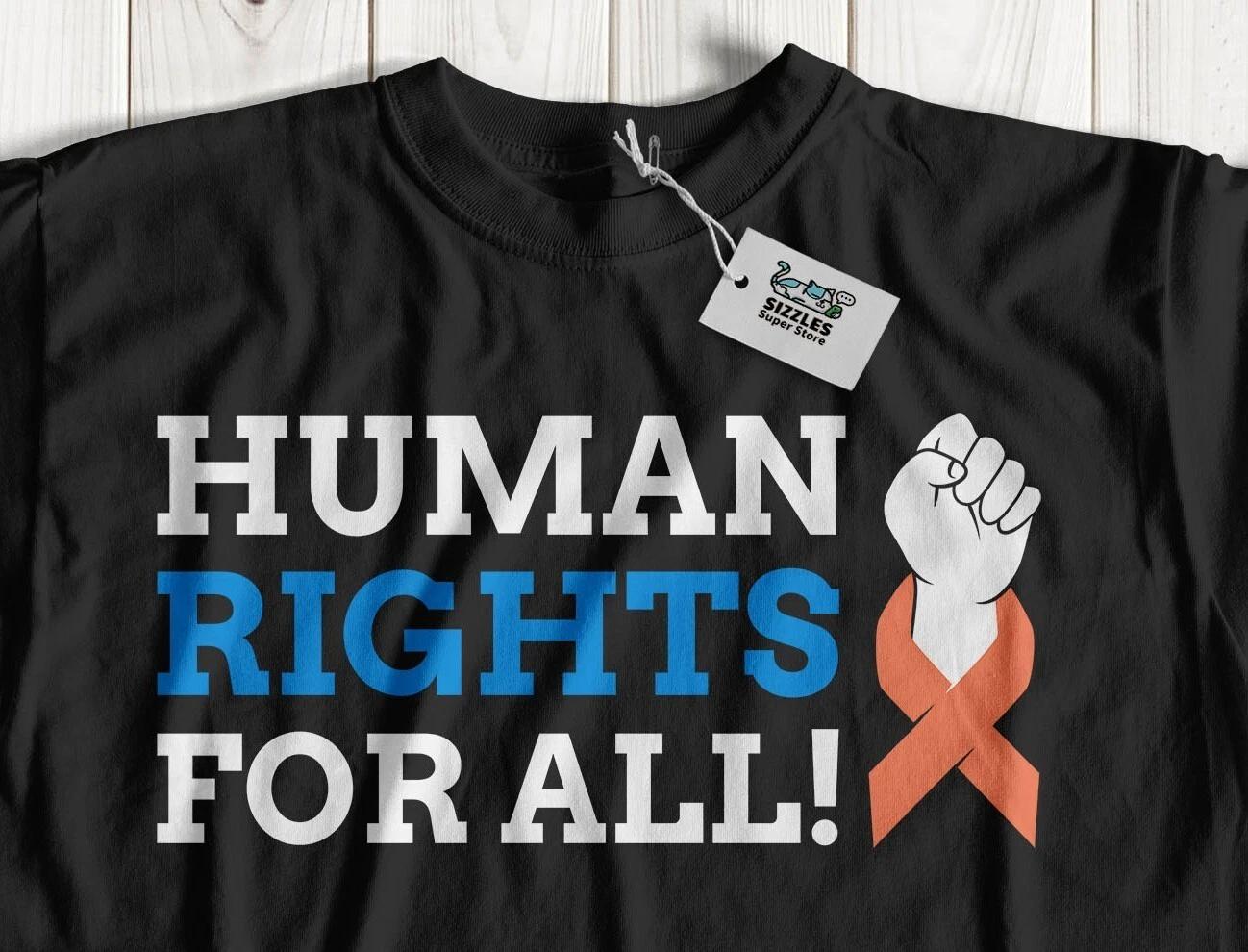 Human Rights For All! Unisex Equality T-Shirt Feminist, Men s & Women s Rights 3XL