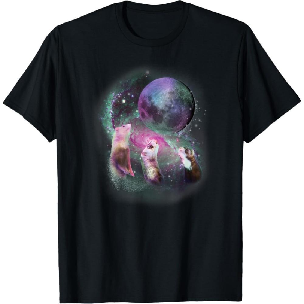 Ferrets Howling at the Moon Shirt - Funny Ferret T-Shirt XXXXXL чёрный
