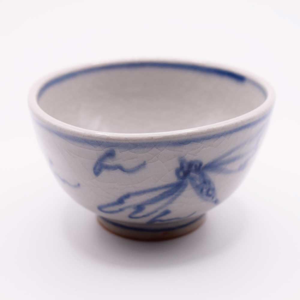 Okadaen Tea Kumide Tea Annan Dragonfly Taisen Set of 5 Utensils, Bowl, (Dragonfly), Kiln,