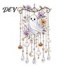 Metal Sound Pipes for Patio Halloween Acrylic Wind Chime Pendant, Crystal Suncatcher Hanging Ornaments, Decorative Handcrafted Spooky Home Accents