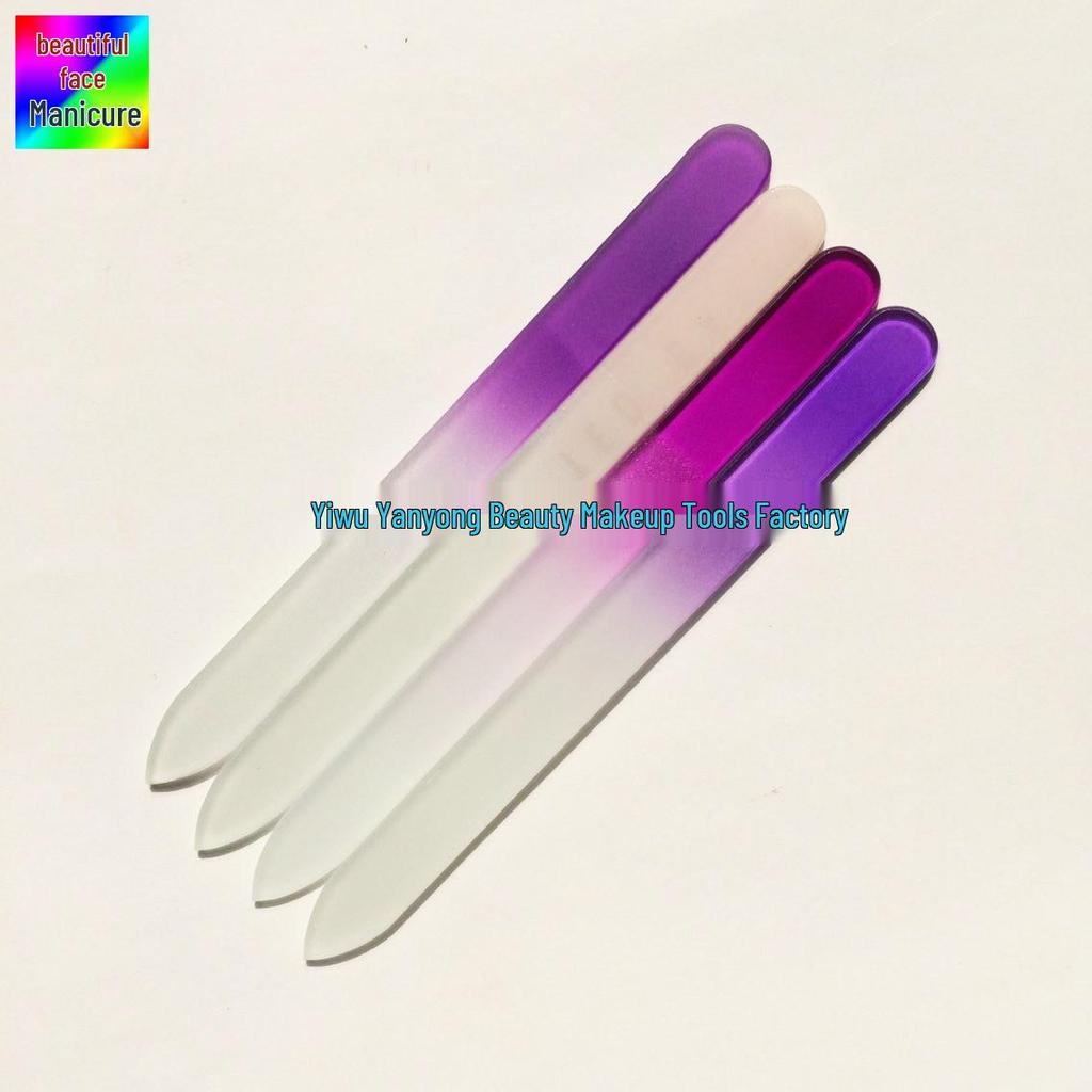High-End Colored Glass Nail Files - PVC Tools & Printed Designs