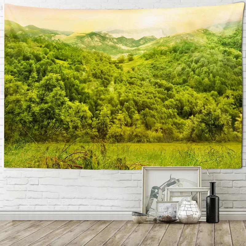Home Wall Decoration Tapestry Prairie Lake Forest Background Office Living Room Tapestry