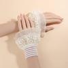 Fashion Lace Ruffled Wrist Fake Sleeves Cuffs Costume Accessory Soft Fake Cuff Comfortable Sweater Cuffs Daily Accessory