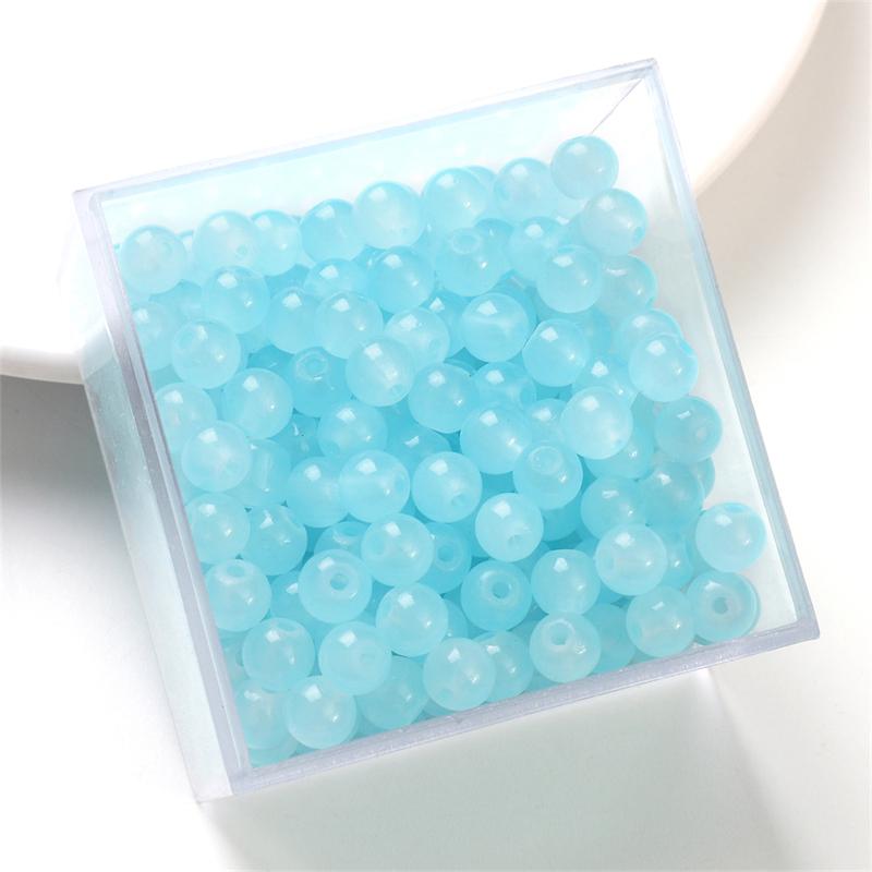 

50-135 шт. хрустальные стеклянные бусины желе сплошного цвета имитация нефрита камень свободные разделительные бусины для изготовления ювелирных изделий 6mm 50pcs светло-синий