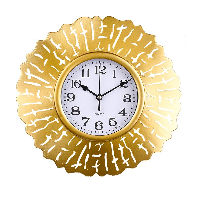 Clock Living Room Simple 25cm Inch Wall Hanging Home Creative Wall Clock Light Luxury Plastic Hanging Watch