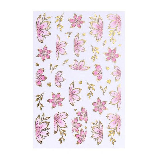 

Floral Nail Art Stickers Self-adhesive Spring Summer Flower Pattern Women Manicure Decoration Decals Home Salon DIY Nail Supplies 2