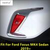 Bakre dimljus Lampor Ögonbryn Ram Cover Trim ABS Krom / Kolfiber Tillbehör För Ford Focus MK4 - 2025 Sedan