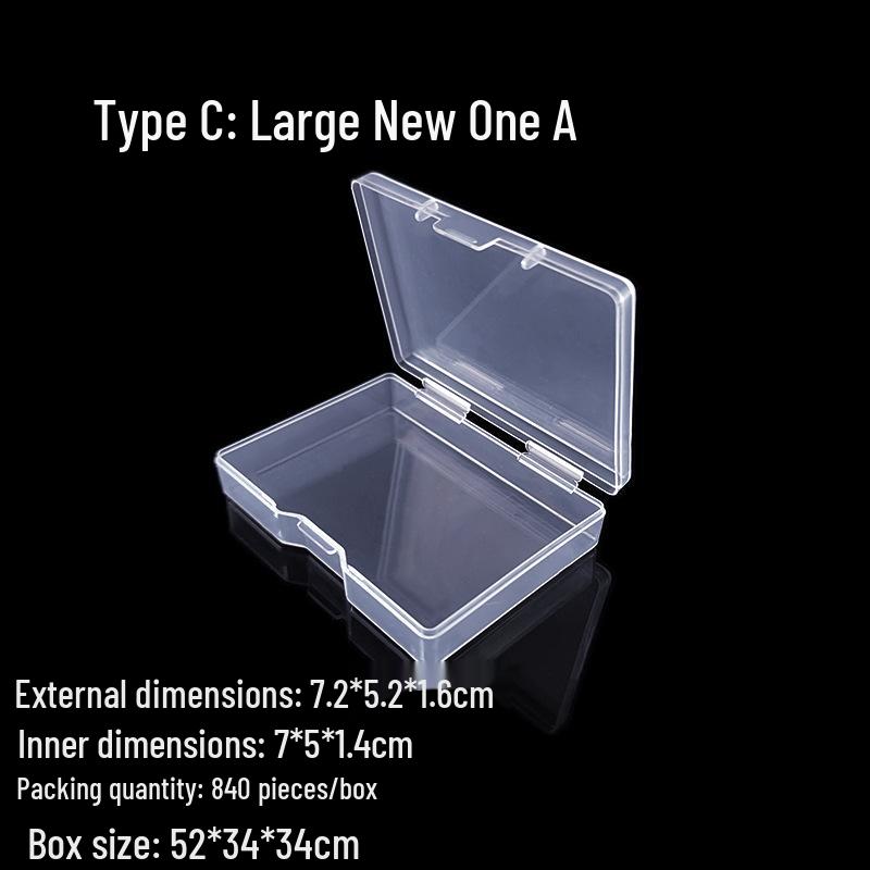 

Прямоугольный пластиковый контейнер для хранения с крышкой для деталей ресниц, бритв, ID и визитных карточек.