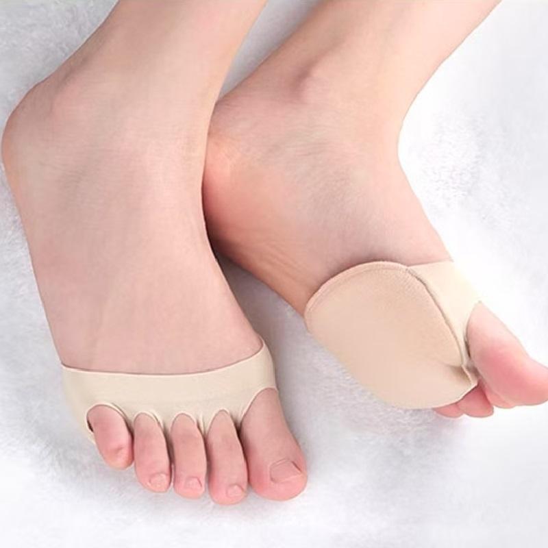 

1 пара носков на высоком каблуке, стелька для передней части стопы, устойчивая к боли, утолщенная, полумягкая, невидимая, женская, полуноски Free Size телесный