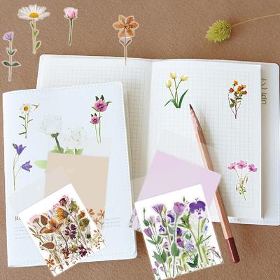 Vodotěsný Ručně psaný Bullet Journal Květinová Samolepka Tulipán Materiál DIY Průhledný