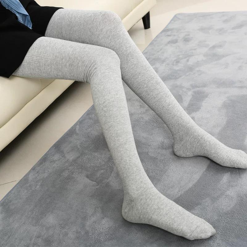 Calze lunghe da donna sexy a tinta unita Calze da donna sopra il ginocchio Calze alte fino alla coscia sopra il ginocchio Lolita da donna Calzini caldi al ginocchio