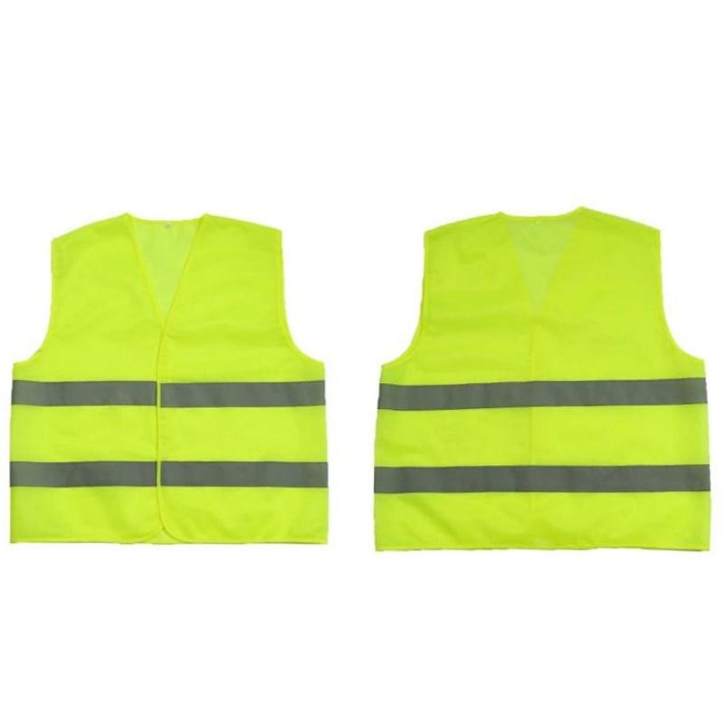 2/3pcs Reflective Vest Green/Orange High Visibility Clothing with Reflective Stripe For Outdoor Running Cycling Safety Traffic