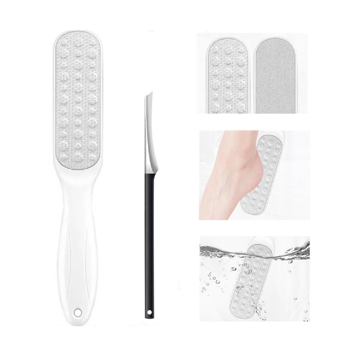 

Набор для удаления мозолей и натоптышей, скребок для ног, пилка, шлифовка, QT-157 (13см, Черный)