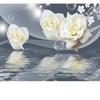 Floral Wallpaper Romantic Rose Swan Lake Mural Living Room Bedroom 3d Flower Wallpaper Home Decor