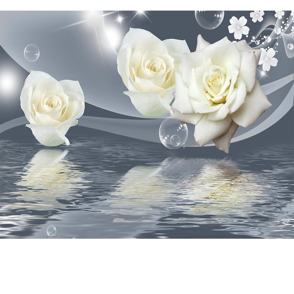 Floral Wallpaper Romantic Rose Swan Lake Mural Living Room Bedroom 3d Flower Wallpaper Home Decor